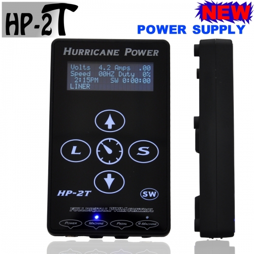 HP-2T New Hurricane Tattoo Power Supply - Black