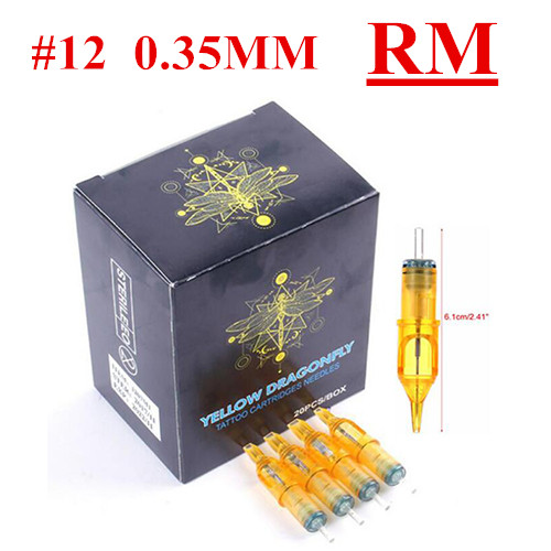 40pcs Yellow Hawk Cartridge Needles with Membrane of 2box